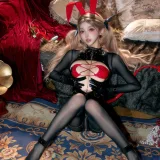 过期米线线喵《恶魔兔兔》主题写真：24张全套美图