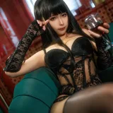 蠢沫沫《沫沫真爱版 黑内衣》主题写真：40张全套美图