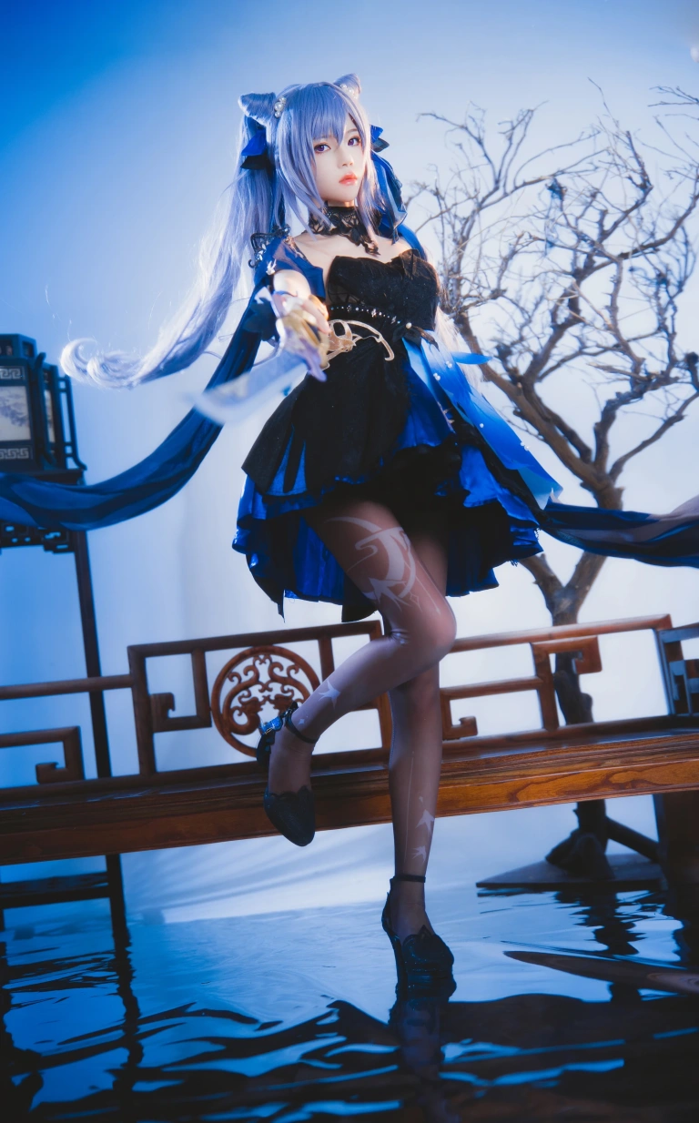 桜桃喵《刻晴》主题写真：29张全套美图