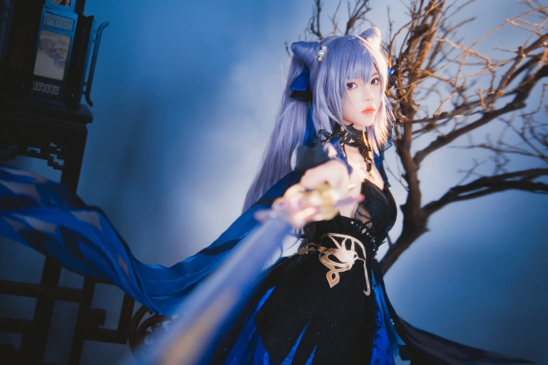 桜桃喵《刻晴》主题写真：29张全套美图