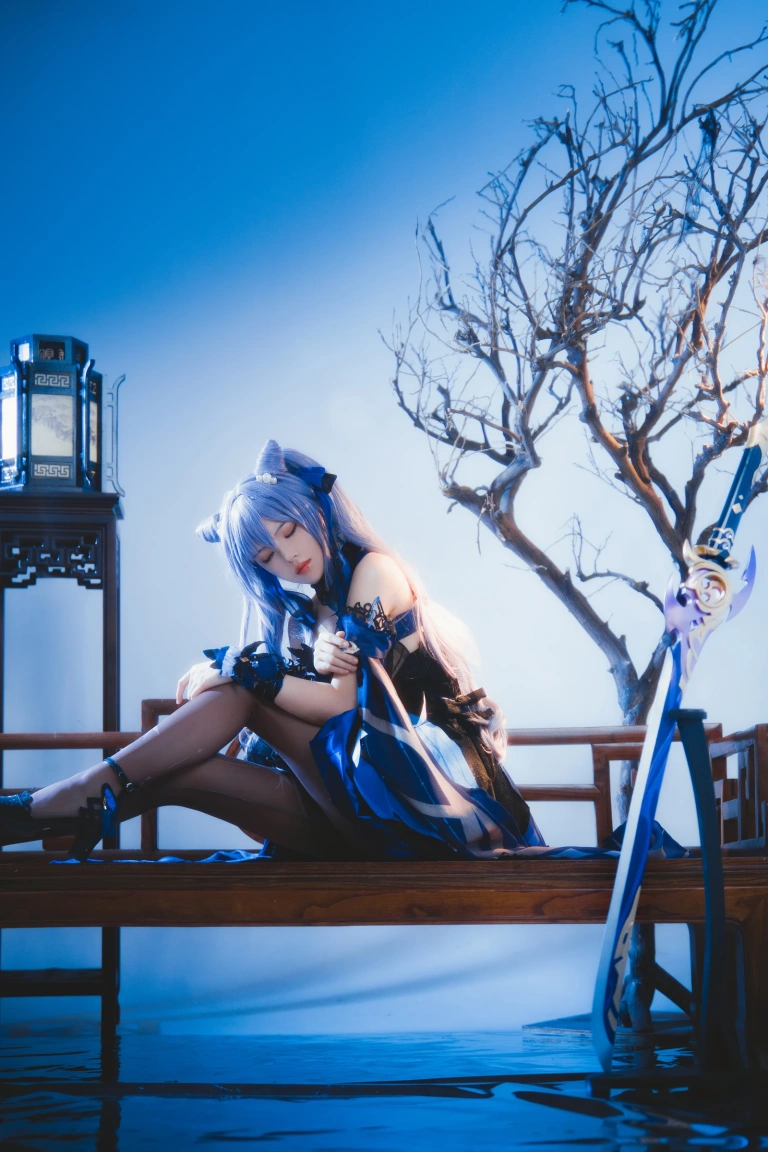 桜桃喵《刻晴》主题写真：29张全套美图
