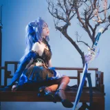 桜桃喵《刻晴》主题写真：29张全套美图