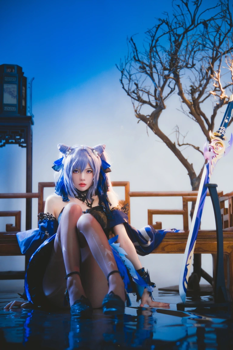 桜桃喵《刻晴》主题写真：29张全套美图