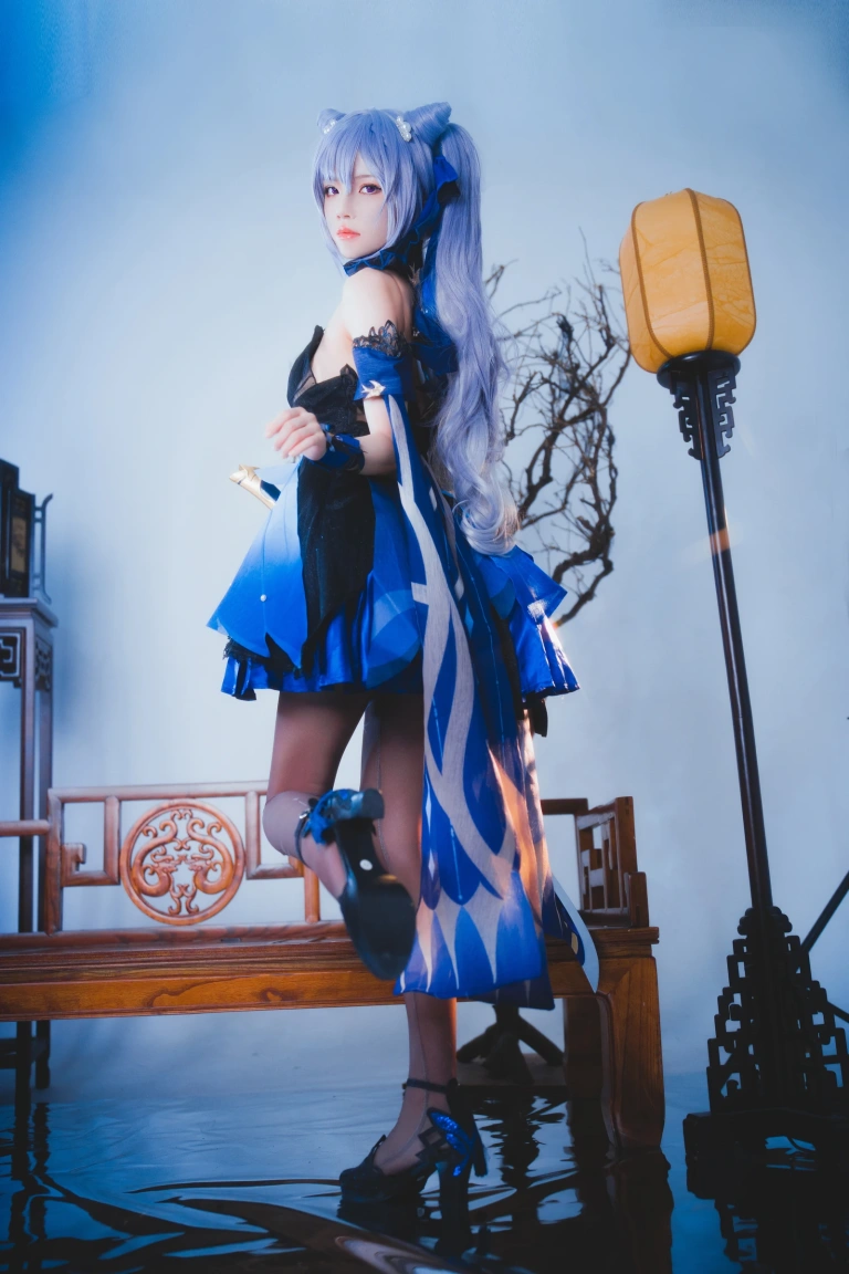 桜桃喵《刻晴》主题写真：29张全套美图
