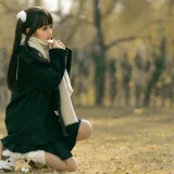 蠢沫沫《沫沫真爱版 秋季JK》主题写真：19张全套美图
