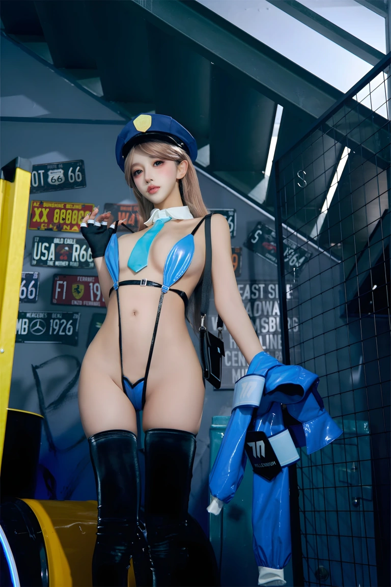 过期米线线喵《女警》主题写真：59张全套美图
