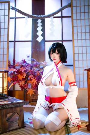星之迟迟《2022年正片合集 新春巫女》主题写真：60张全套美图