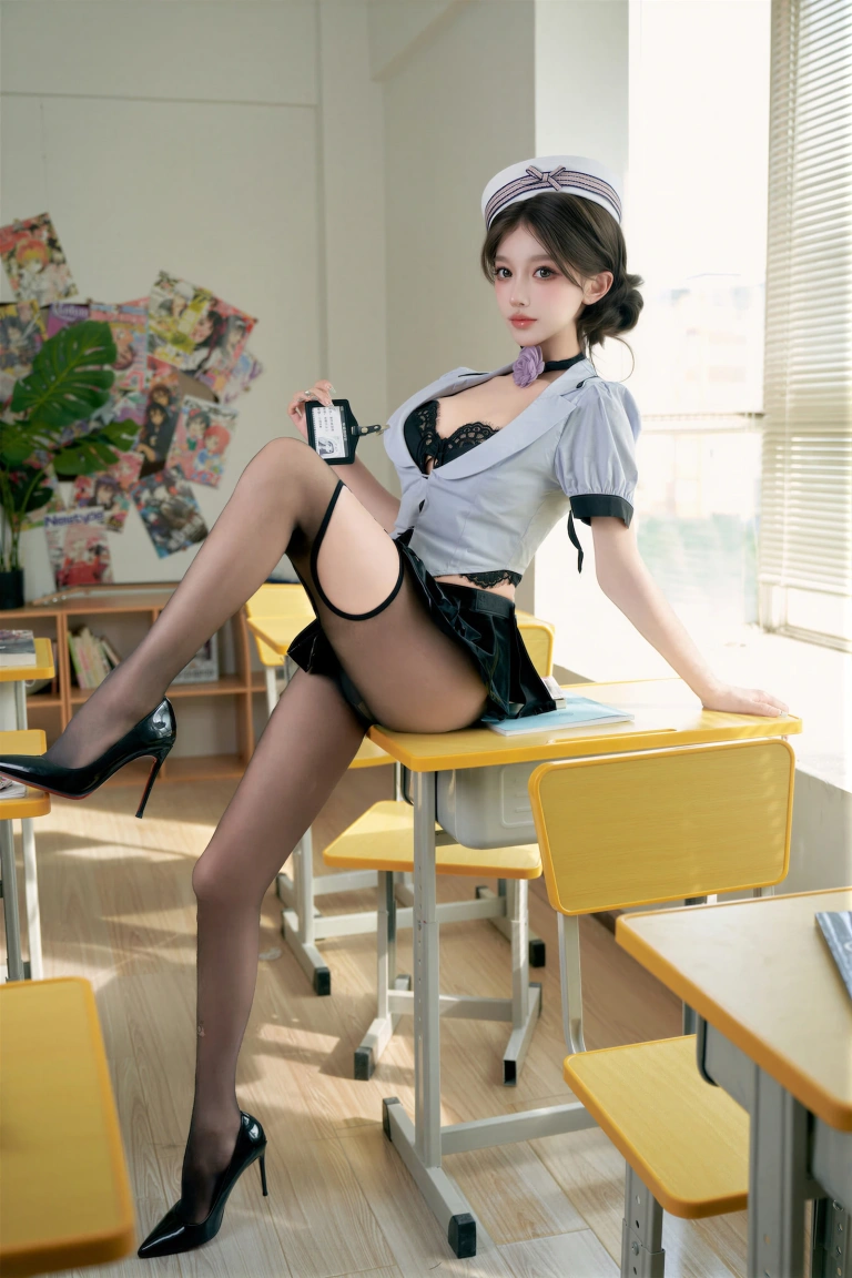 过期米线线喵《涩涩学姐》主题写真：55张全套美图