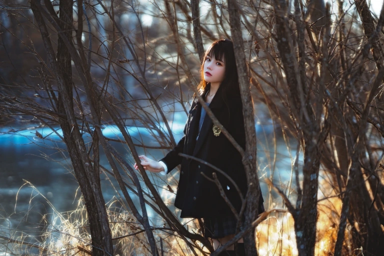 桜桃喵《2023年12月 融雪》主题写真：14张全套美图