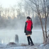 桜桃喵《2023年12月 雾凇》主题写真：10张全套美图