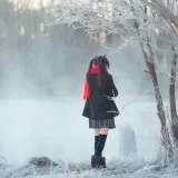 桜桃喵《2023年12月 雾凇》主题写真：10张全套美图