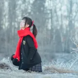 桜桃喵《2023年12月 雾凇》主题写真：10张全套美图