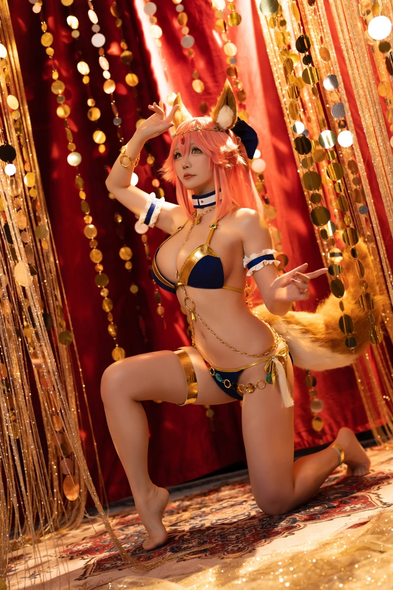 星之迟迟《2022月度计划 7月套图B FGO-玉藻前舞娘》主题写真：36张全套美图