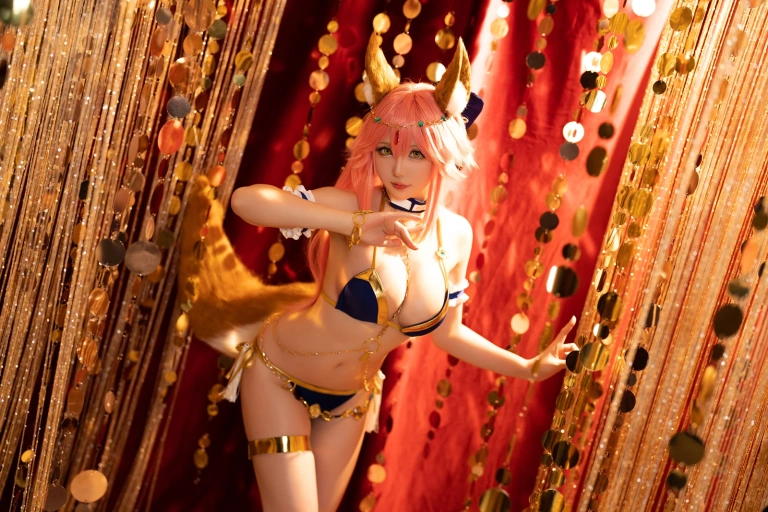 星之迟迟《2022月度计划 7月套图B FGO-玉藻前舞娘》主题写真：36张全套美图