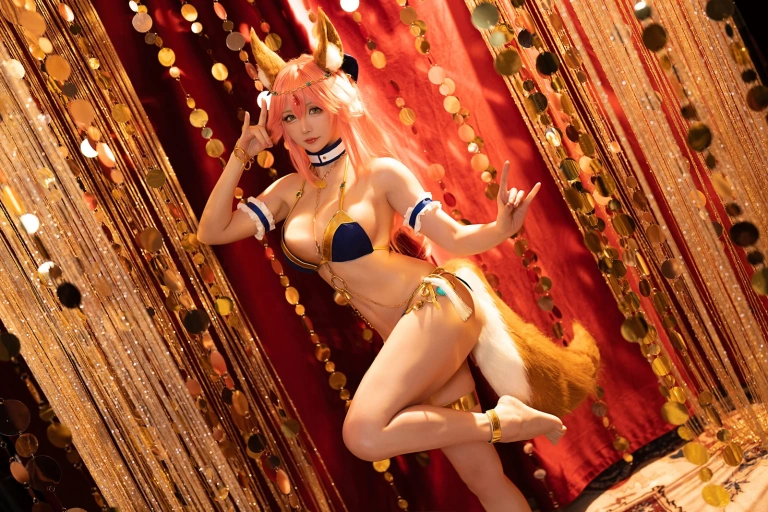 星之迟迟《2022月度计划 7月套图B FGO-玉藻前舞娘》主题写真：36张全套美图