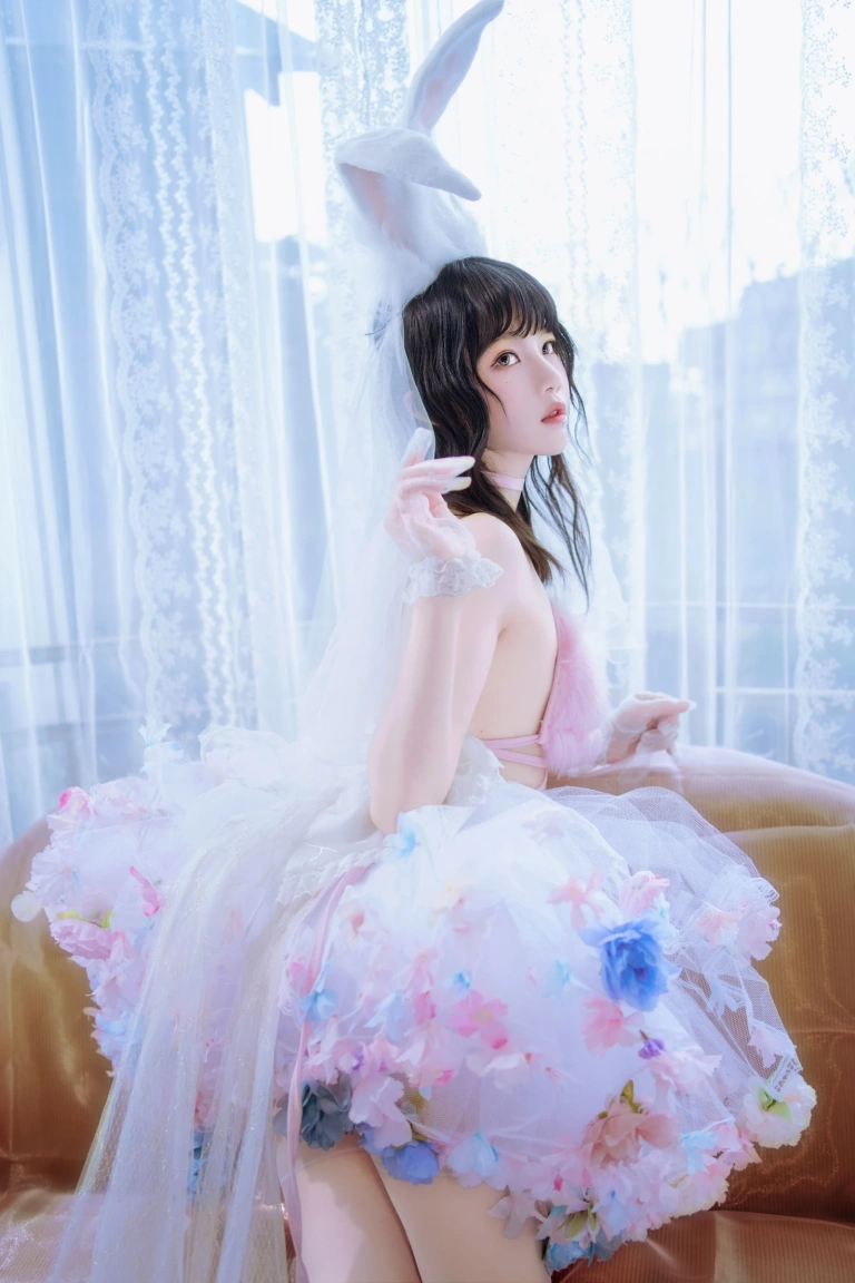 桜桃喵《花嫁兔》主题写真：54张全套美图，含2个视频