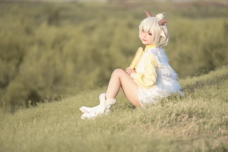 蠢沫沫《懒羊羊cos》主题写真：20张全套美图