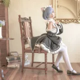 蠢沫沫《猫耳雷姆》主题写真：33张全套美图