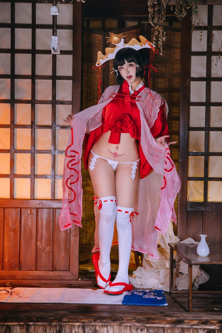 日奈娇(椎名莜)《辉夜巫女》主题写真：130张全套美图，含1个视频