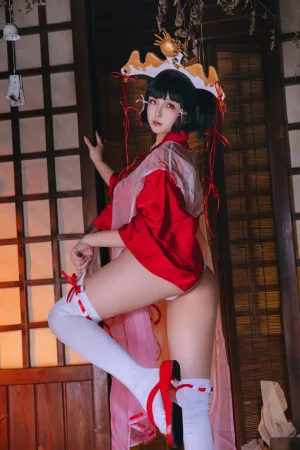 日奈娇(椎名莜)《辉夜巫女》主题写真：130张全套美图，含1个视频