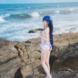 桜桃喵《雷电将军 泳装》主题写真：28张全套美图