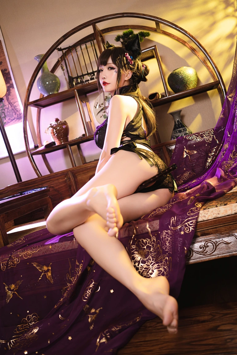 星之迟迟《蝴蝶旗袍》主题写真：46张全套美图