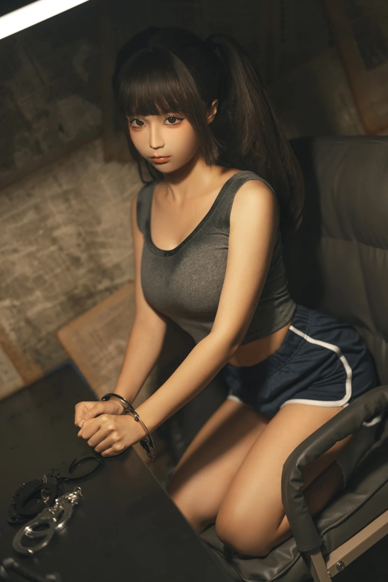 蠢沫沫《审讯》主题写真：140张全套美图