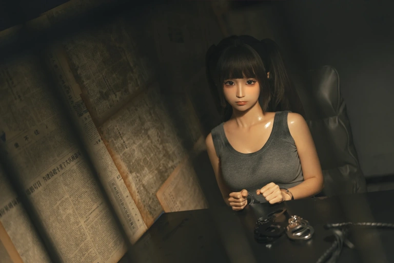 蠢沫沫《审讯》主题写真：140张全套美图
