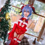 日奈娇(椎名莜)《甘雨圣诞》主题写真：34张全套美图