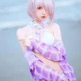 果咩酱《海边玛修》主题写真：35张全套美图