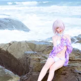 果咩酱《海边玛修》主题写真：35张全套美图