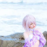 果咩酱《海边玛修》主题写真：35张全套美图