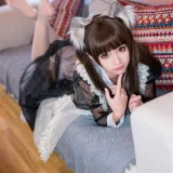 蠢沫沫《黑透明女仆》主题写真：44张全套美图
