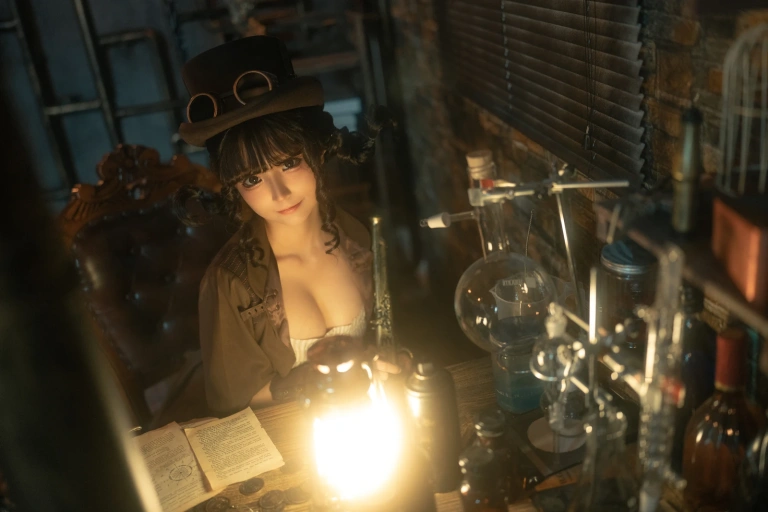 蠢沫沫《蒸汽少女》主题写真：110张全套美图