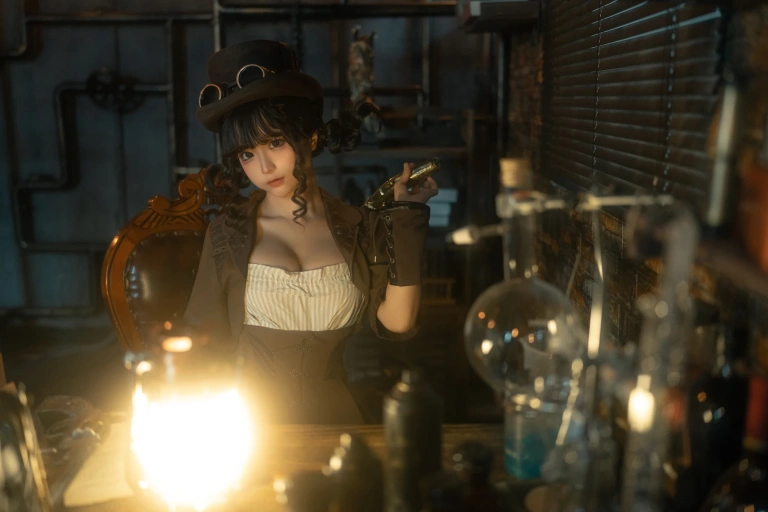 蠢沫沫《蒸汽少女》主题写真：110张全套美图