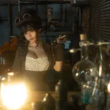 蠢沫沫《蒸汽少女》主题写真：110张全套美图