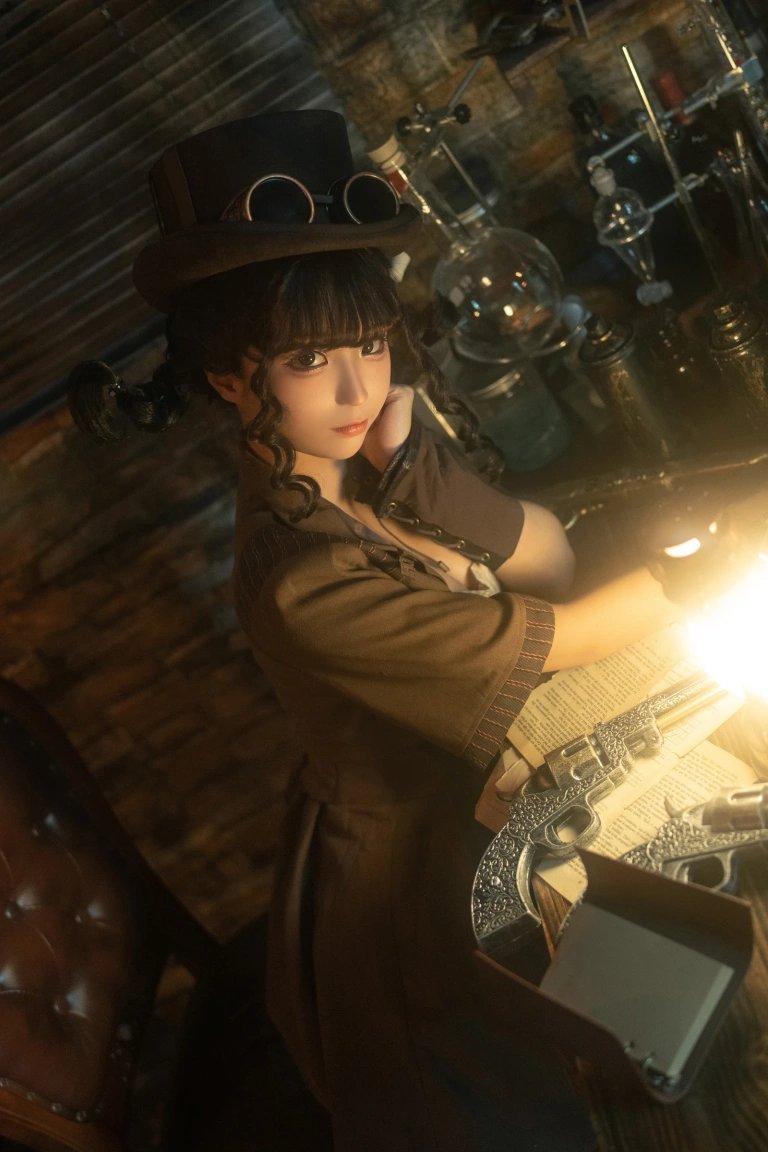 蠢沫沫《蒸汽少女》主题写真：110张全套美图