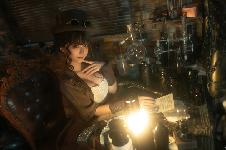 蠢沫沫《蒸汽少女》主题写真：110张全套美图