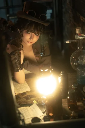 蠢沫沫《蒸汽少女》主题写真：110张全套美图