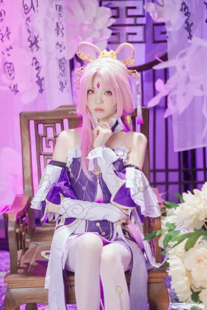 桜桃喵《崩坏·星穹铁道 符玄》主题写真：27张全套美图，含2个视频