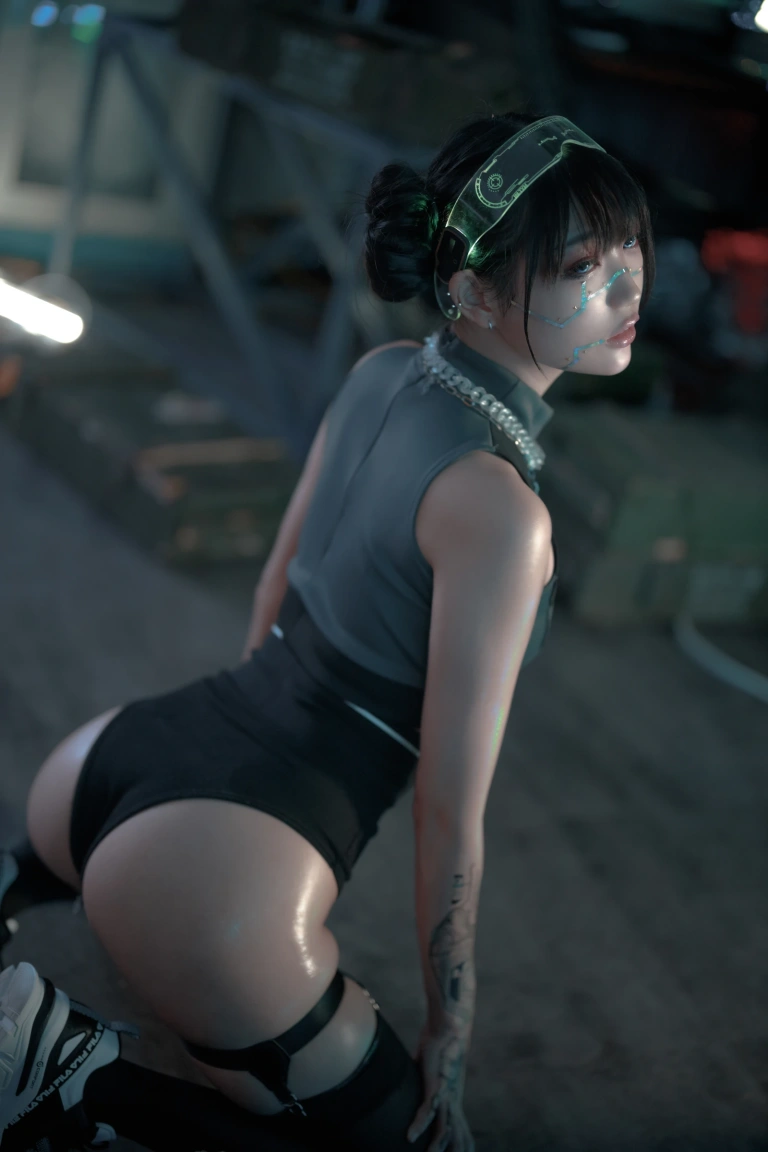 周叽是可爱兔兔《仿生人形》主题写真：38张全套美图
