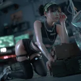 周叽是可爱兔兔《仿生人形》主题写真：38张全套美图
