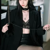 许岚《黑丝西装》主题写真：40张全套美图