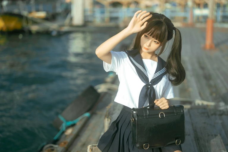 蠢沫沫《海风》主题写真：19张全套美图