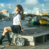 蠢沫沫《海风》主题写真：19张全套美图