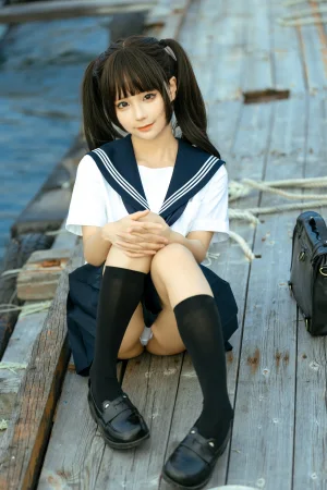 蠢沫沫《海风》主题写真：19张全套美图