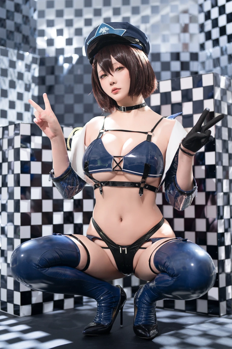 星之迟迟《2023年3月计划B 碧蓝航线 巴尔的摩赛车服》主题写真：51张全套美图，含1个视频