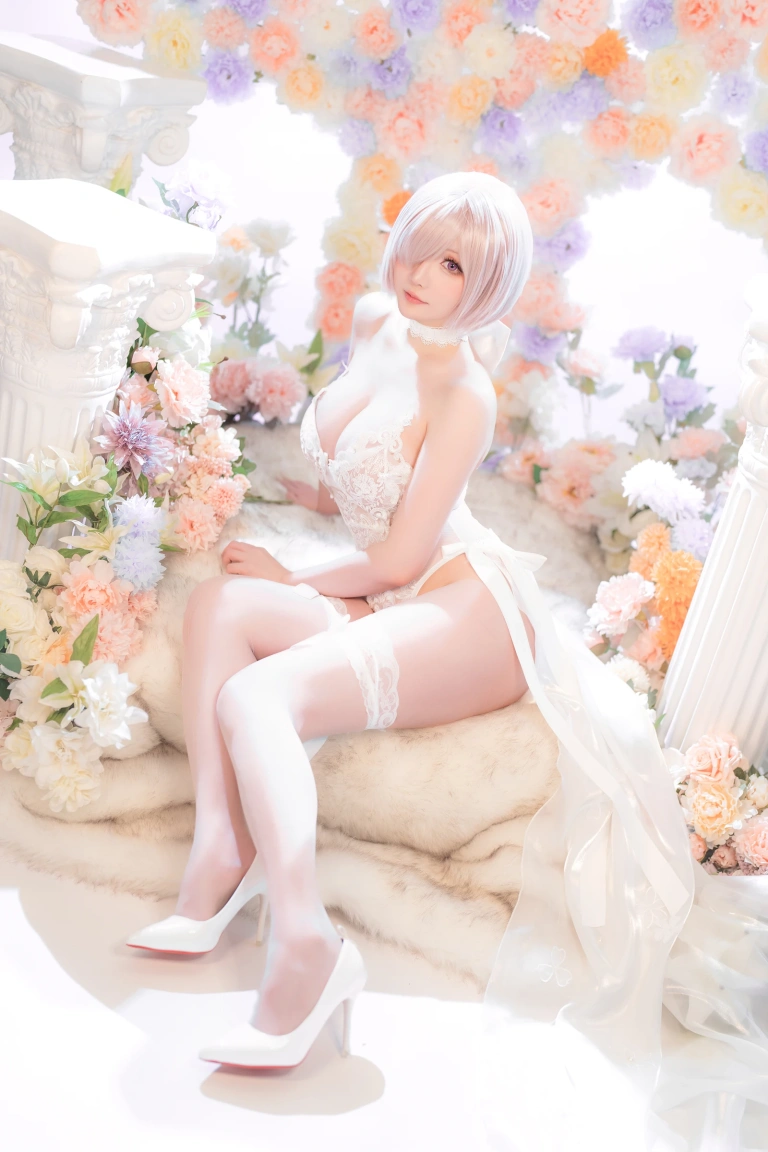 星之迟迟《2023年3月计划C FGO 玛修婚纱》主题写真：78张全套美图，含1个视频