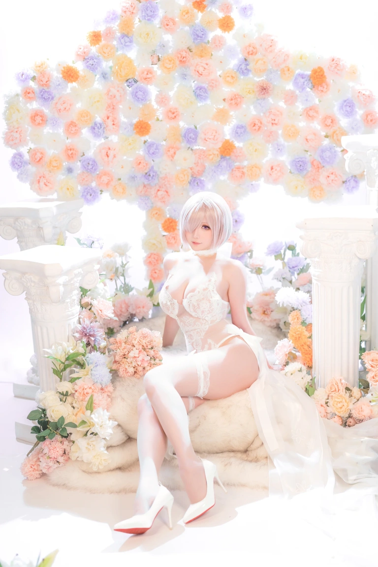 星之迟迟《2023年3月计划C FGO 玛修婚纱》主题写真：78张全套美图，含1个视频