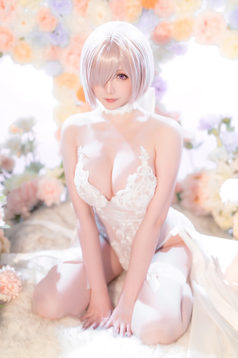 星之迟迟《2023年3月计划C FGO 玛修婚纱》主题写真：78张全套美图，含1个视频